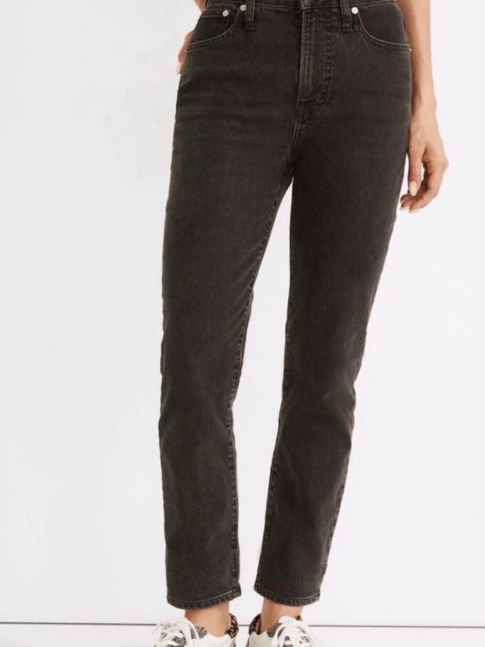 Madewell the Curvy Perfect Vintage Black Denim Jean